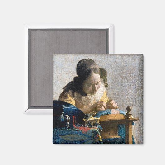 Aimant Johannes Vermeer - Le Lacemaker (Recto/Verso)