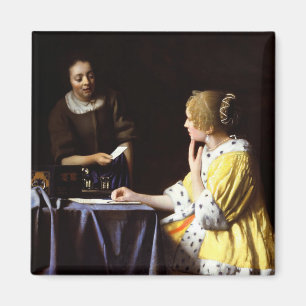 Aimant Johannes Vermeer - Maîtresse et domestique