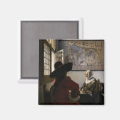 Aimant Johannes Vermeer - Officier avec une fille qui rit (Recto/Verso)