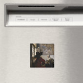 Aimant Johannes Vermeer - Officier avec une fille qui rit (In Situ (Lave-vaisselle))