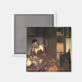 Aimant Johannes Vermeer Un Sommeil De Filles (Recto/Verso)