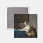 Aimant Johannes Vermeer - Une dame écrit une lettre (Recto/Verso)