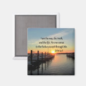 AIMANT JOHN 14:6 DESIGN PHOTO SUNSET (Recto/Verso)