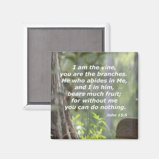 Aimant John 15:5 (Recto/Verso)