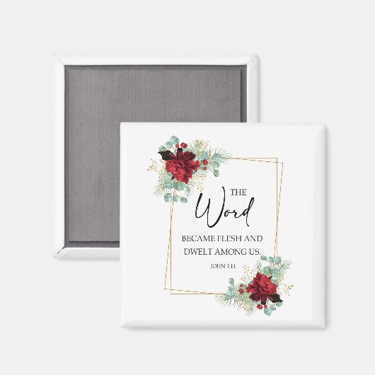 Aimant John 1 14 Bible verse (Recto/Verso)