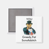 Aimant john%20bull, VOUS, Greedy, FatSonofabitch (Recto/Verso)