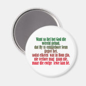 Aimant John 3:16 Afrikaans (Recto/Verso)
