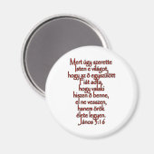 Aimant John 3:16 Hongrois (Recto/Verso)