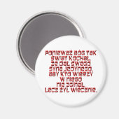 Aimant John 3:16 Polonais (Recto/Verso)