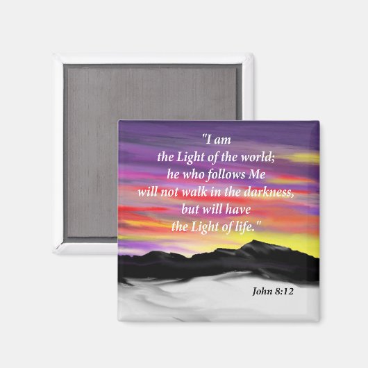 Aimant John 8:12 (Recto/Verso)