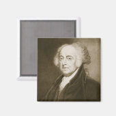 Aimant John Adams, 2e président des États-Unis (Recto/Verso)