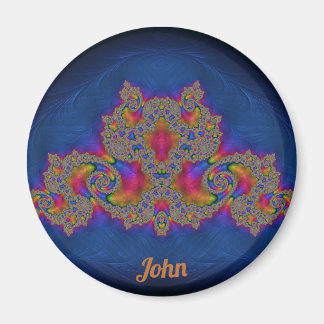 Aimant JOHN ~ Bleu, Rose et Jaune ~ Design Époustouflant