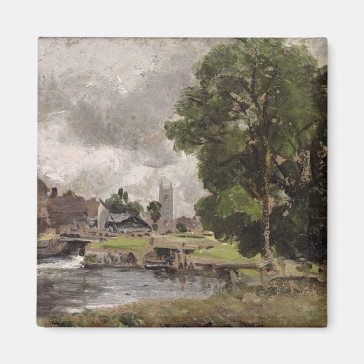 Aimant John Constable | Dedham Lock and Mill (Devant)