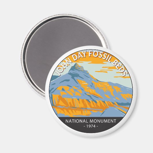 Aimant John Day Fossil Beds National Monument Oregon (Recto/Verso)