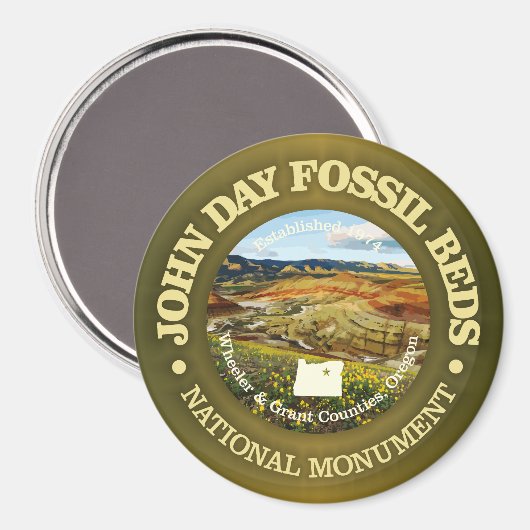 Aimant John Day Fossil Beds (NM) (Recto/Verso)