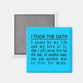 Aimant John Galt Oath (Recto/Verso)