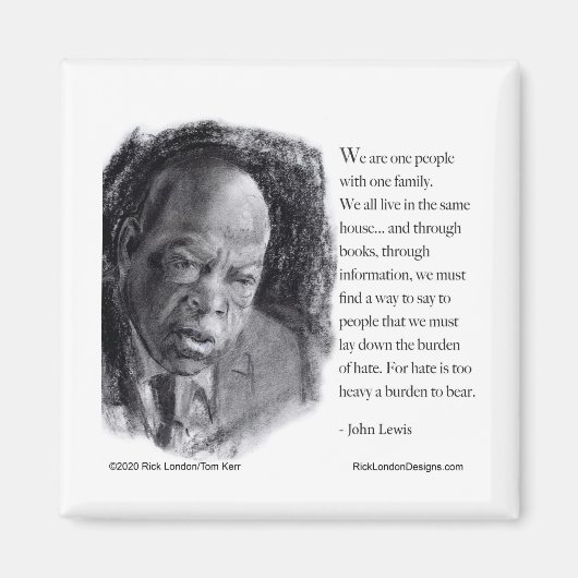 Aimant John Lewis & Citation Portrait Beau (Devant)