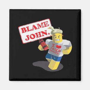 Aimant John Shedletsky J'adore le poulet frit ! Dessin dr