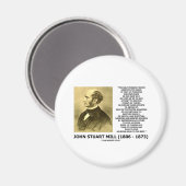 Aimant John Stuart Mill Liberté Poursuivre sa propre voie (Recto/Verso)