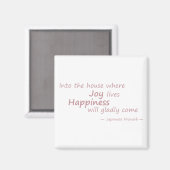 Aimant Joie, bonheur rose (Recto/Verso)