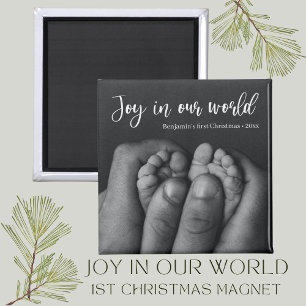Aimant "Joie dans notre monde" Le premier Noël de bébé