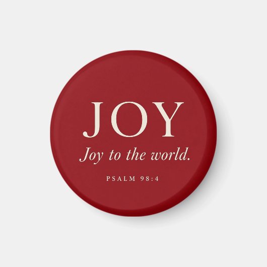 Aimant JOIE | Psaume 98:4 | Cadeau de Noël (Devant)