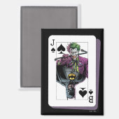 Aimant Joker and Batman Spade Playing Card Illustration (Recto/Verso)