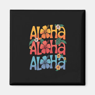 Aimant Joli Aloha Hawaïen Vacances d'Été Shaka Hibiscus
