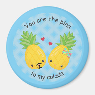 Aimant Joli ananas Tropical Pina Colada Romantique