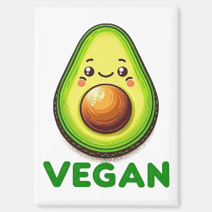 Aimant Joli Avocat Végétalien Heureux Mode de Vie