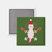 Aimant Joli Axolotl de Noël (Recto/Verso)