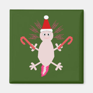 Aimant Joli Axolotl de Noël