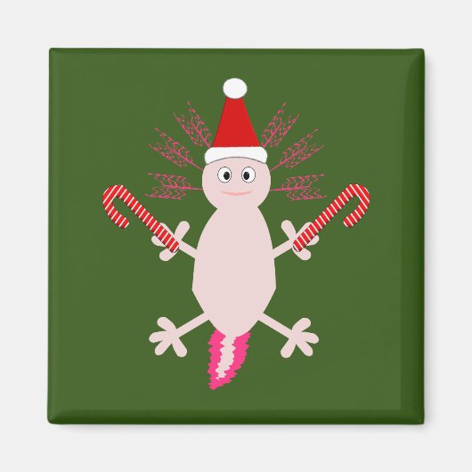 Aimant Joli Axolotl de Noël (Devant)