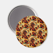 Aimant Joli brun sans soudure motif lancer oreiller lu (Recto/Verso)