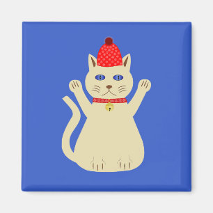 Aimant Joli Chat de Noël
