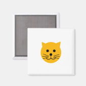 Aimant Joli chat jaune (Recto/Verso)