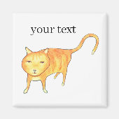 Aimant Joli Chat Orange Apathique (Devant)