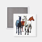 Aimant Joli Cheval Debout Haut (Recto/Verso)