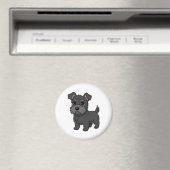 Aimant Joli chien Terrier Écossais noir (In Situ (Lave-vaisselle))