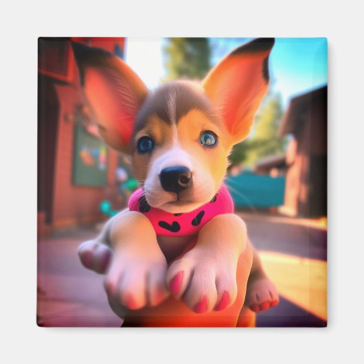 Aimant Joli chiot (Devant)