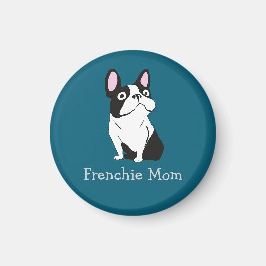Aimant Joli chiot, bleu foncé moyen (Devant)