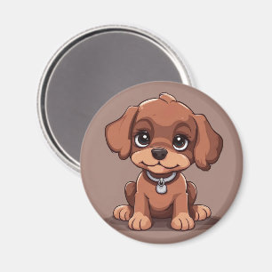 Aimant Joli chiot brun