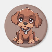Aimant Joli chiot brun (Devant)