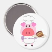 Aimant Joli Cochon Cuisinier (Recto/Verso)