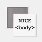 Aimant joli code html pour le corps (Recto/Verso)
