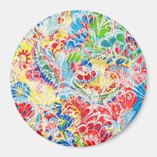 Aimant Joli coloré vintage floral