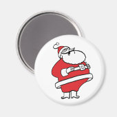 Aimant Joli Dessin Jolly Père Noël Rire Ho Ho Ho Ho (Recto/Verso)