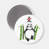 Aimant Joli dessin rose panda (Recto/Verso)