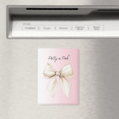Aimant Joli en rose ruban crème (In Situ (Lave-vaisselle))