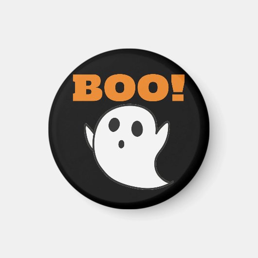 Aimant Joli Fantôme avec BOO! mots (Devant)